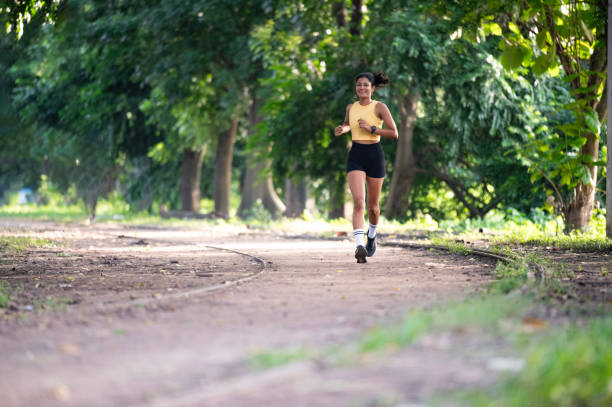 young woman jogging in the park
